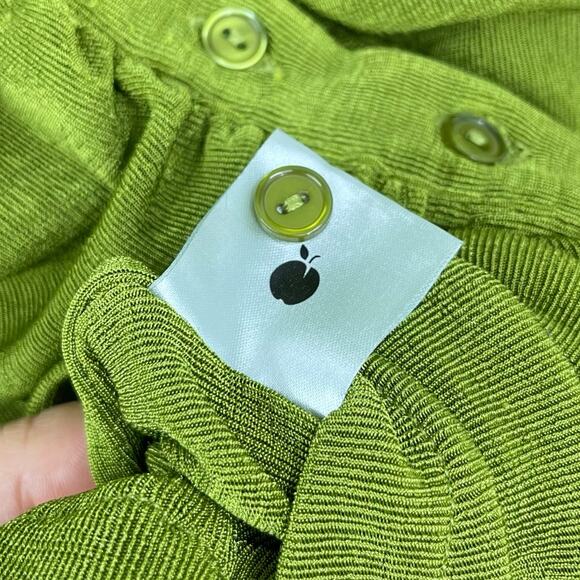 With Jean | Andy Dress Forest Green Ruched Front Slinky Shirt Dress XS - Picture 14 of 14